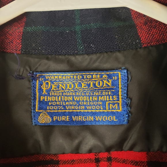 1950s Vintage Pendleton Pure Virgin Wool Plaid Button Down Women's Medium - Picture 10 of 10